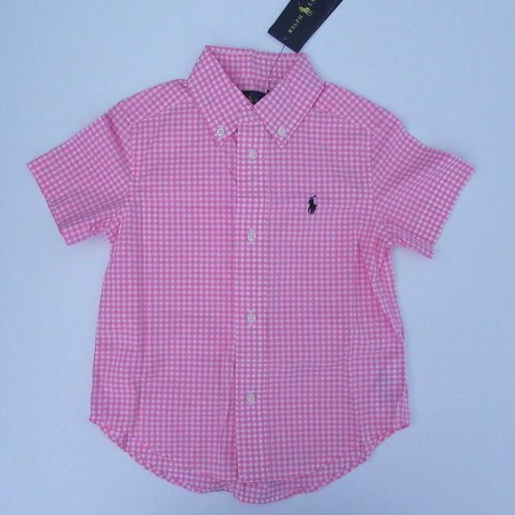 ralph lauren pink gingham shirt